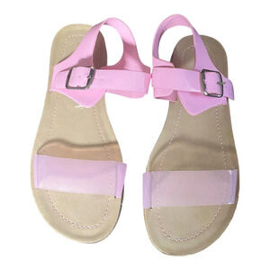 Madden Girl Womens Pink Sandals Size 5 M Casual Side Buckle Summer Open Toe